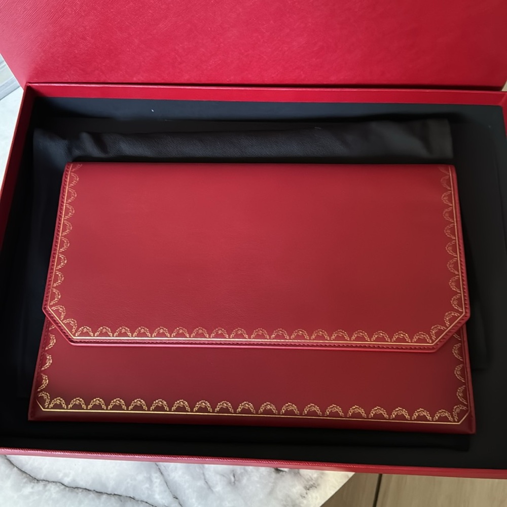SOLD - Brand new Cartier clutch - classic red